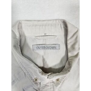 Outerknown Shirt‎ Mens Large White Button Up Short Sleeve Camp Button
